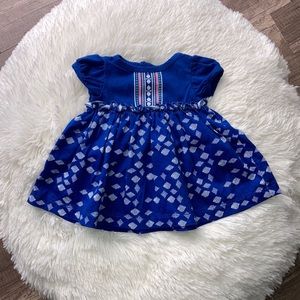 **LAST CHANCE!! Carter’s Royal Blue Pattern Newborn Baby Dress